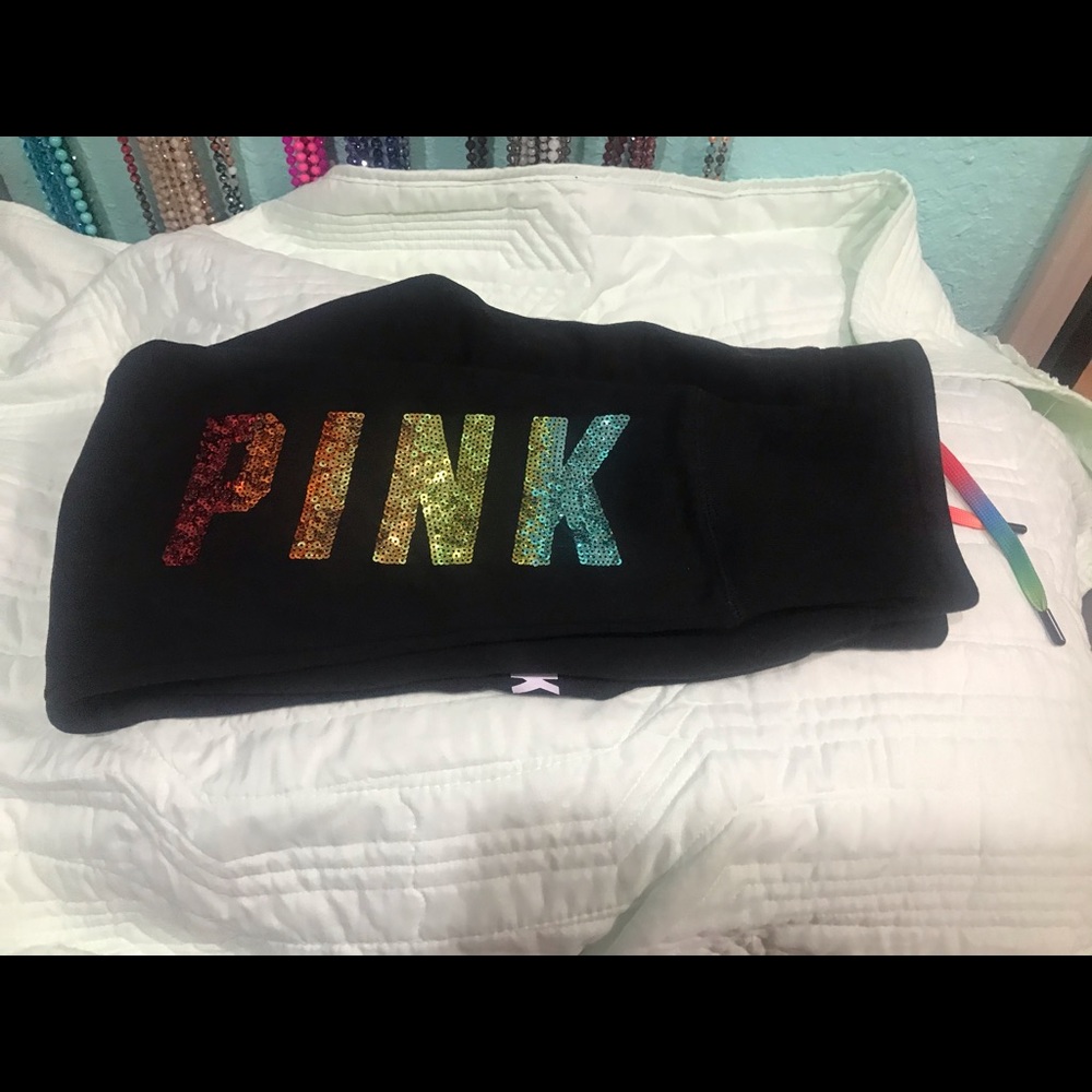 Pink Victoria secret skinny joggers